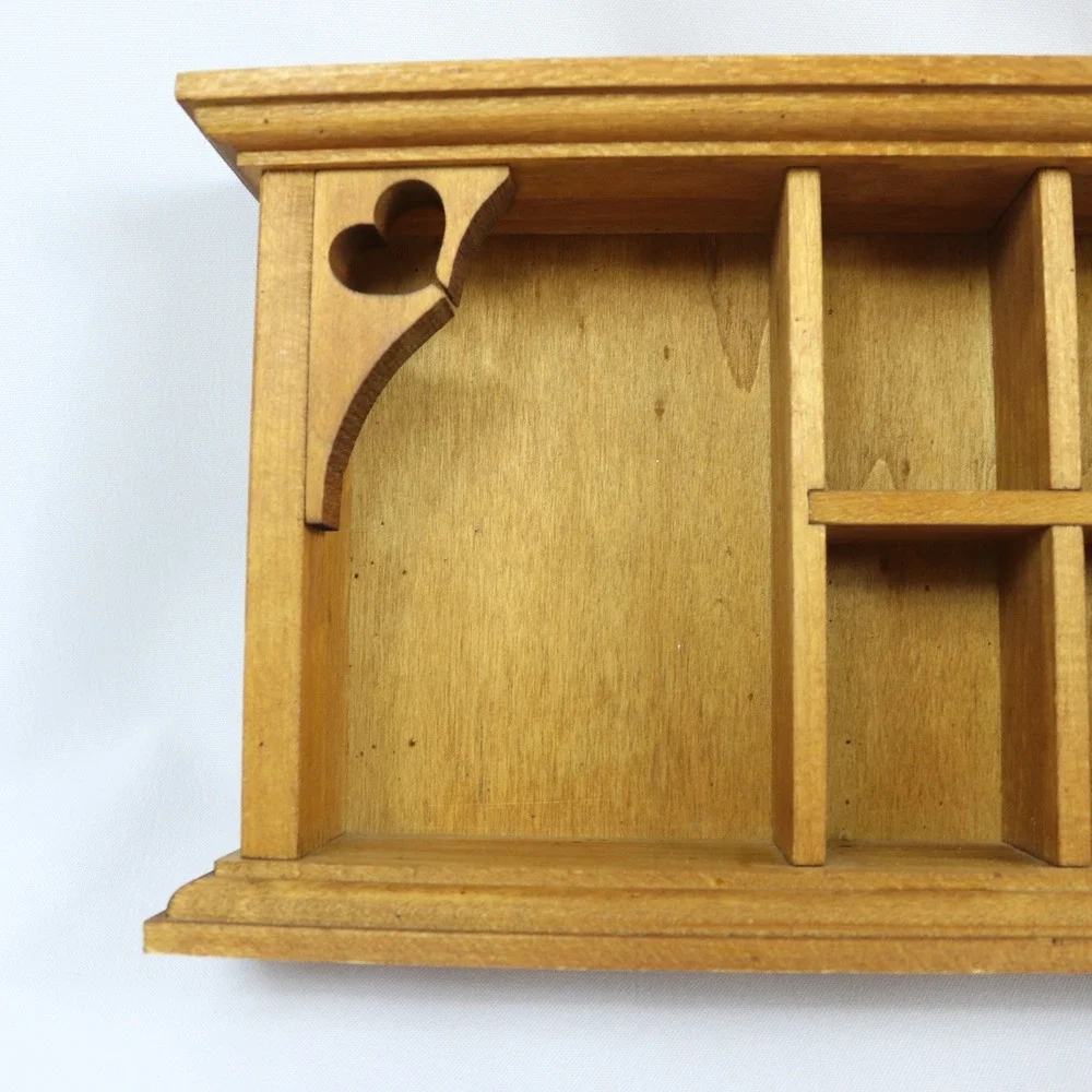 Cottagecore Wooden Heart Trinket Shadow Hanging Display Box 13.5